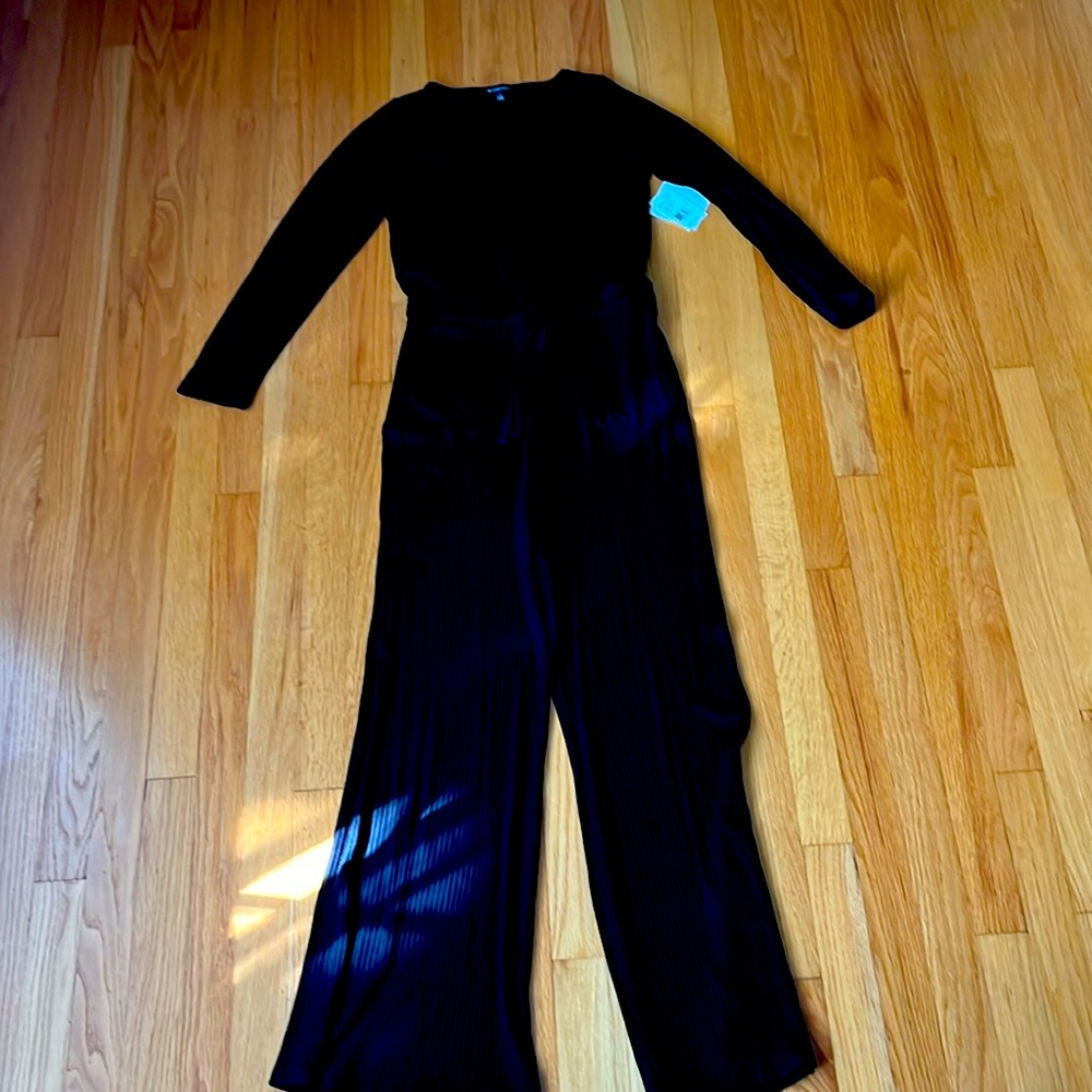 Black ribbed beyond yoga jumpsuit